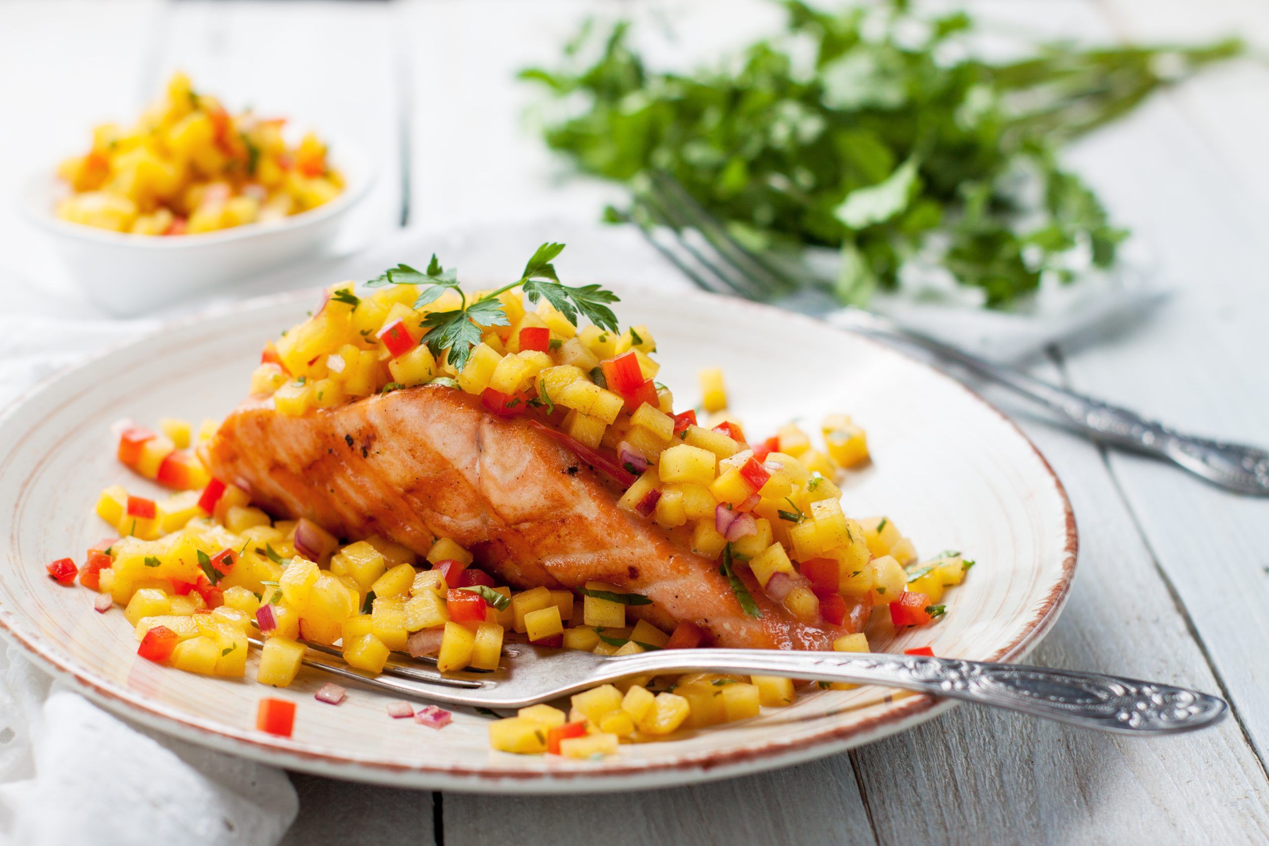 Grilled Salmon with Fresh Summer Salsa
